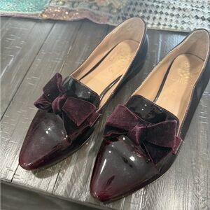 Vince Camuto Dark Burgundy Bow Flats